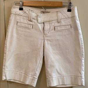 Cabi white jean shorts.